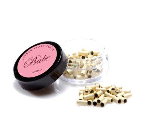 Babe Flare Beads 3.5mm for I-Tip Hair Extensions, Vanilla, 100 Count