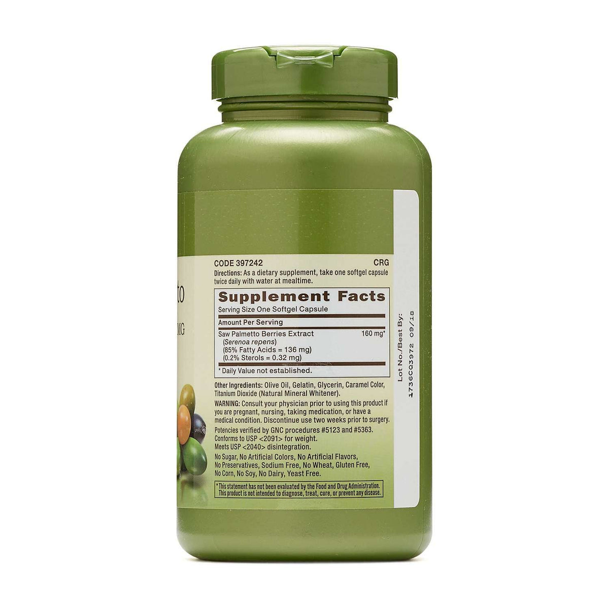 GNC Herbal Plus Saw Palmetto Extract 160 mg – 200 Softgels