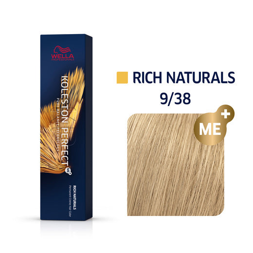Wella Koleston Perfect Permanent Hair Color 9/38 Very Light Blonde Gold Pearl