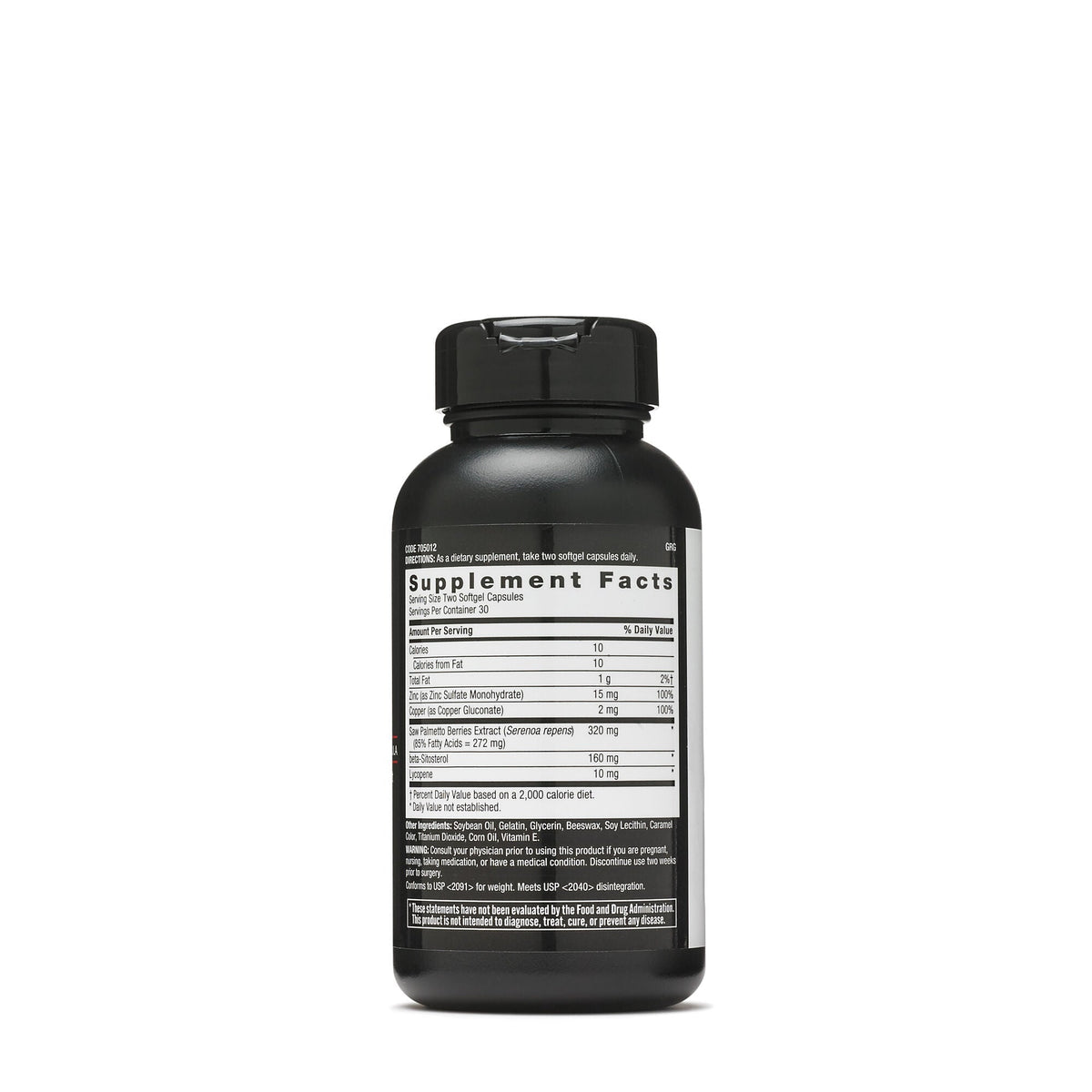GNC Men's Prostate Formula with Saw Palmetto & Beta-Sitosterol, 60 Softgels