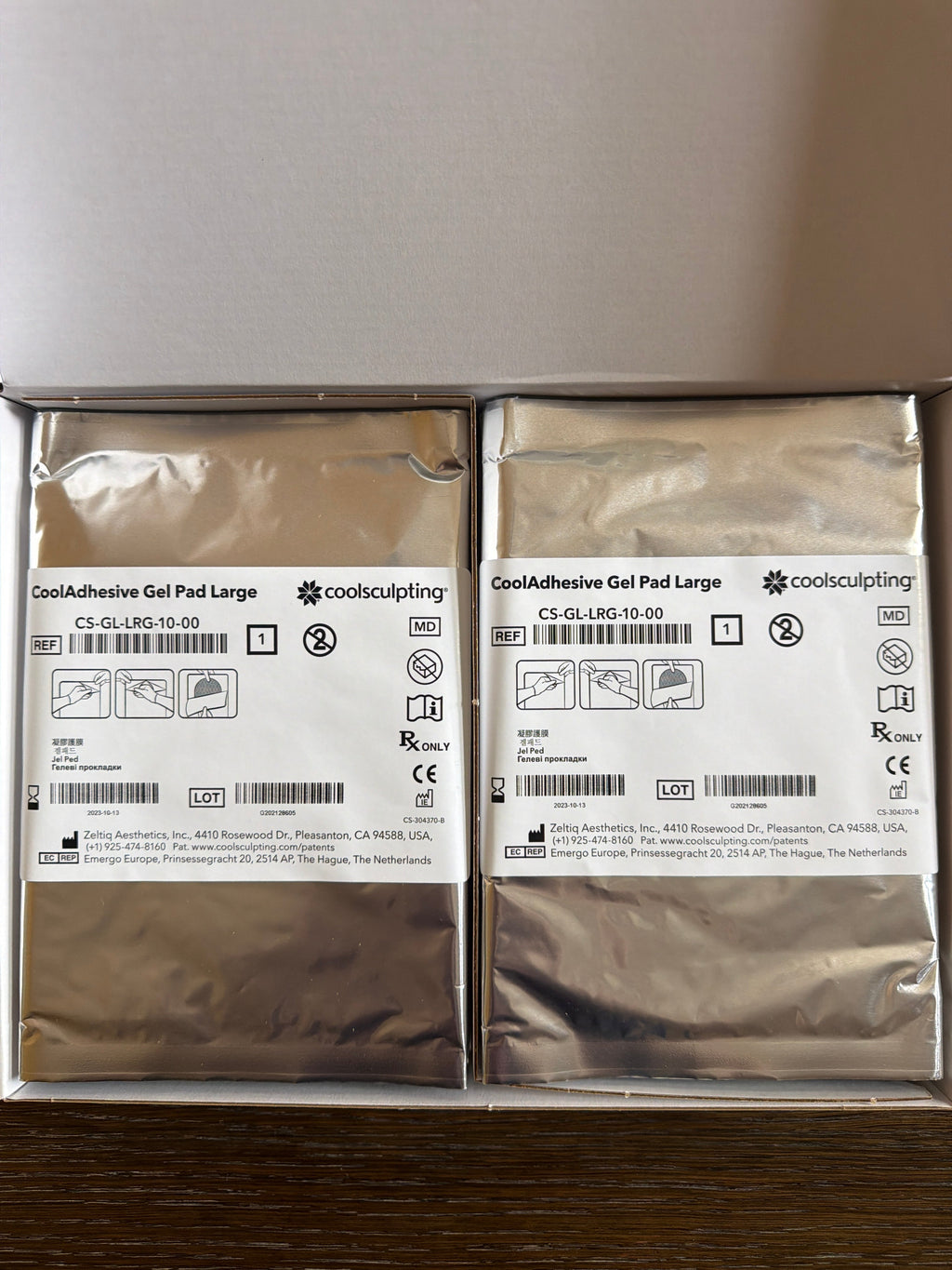 CoolSculpting CoolAdhesive Gel Pad Large CS-GL-LRG-10-00, 10-Pack, Exp Oct 2023