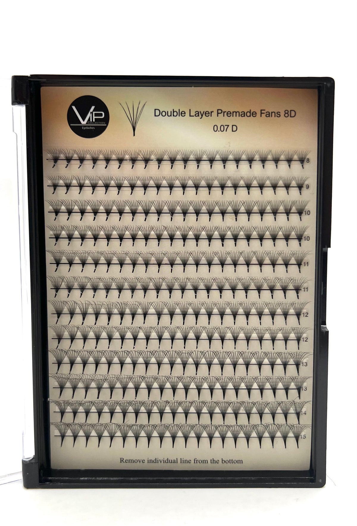 VIP Double Layer Premade Fan Lash Extensions 5D/8D Mix (8–15 mm)