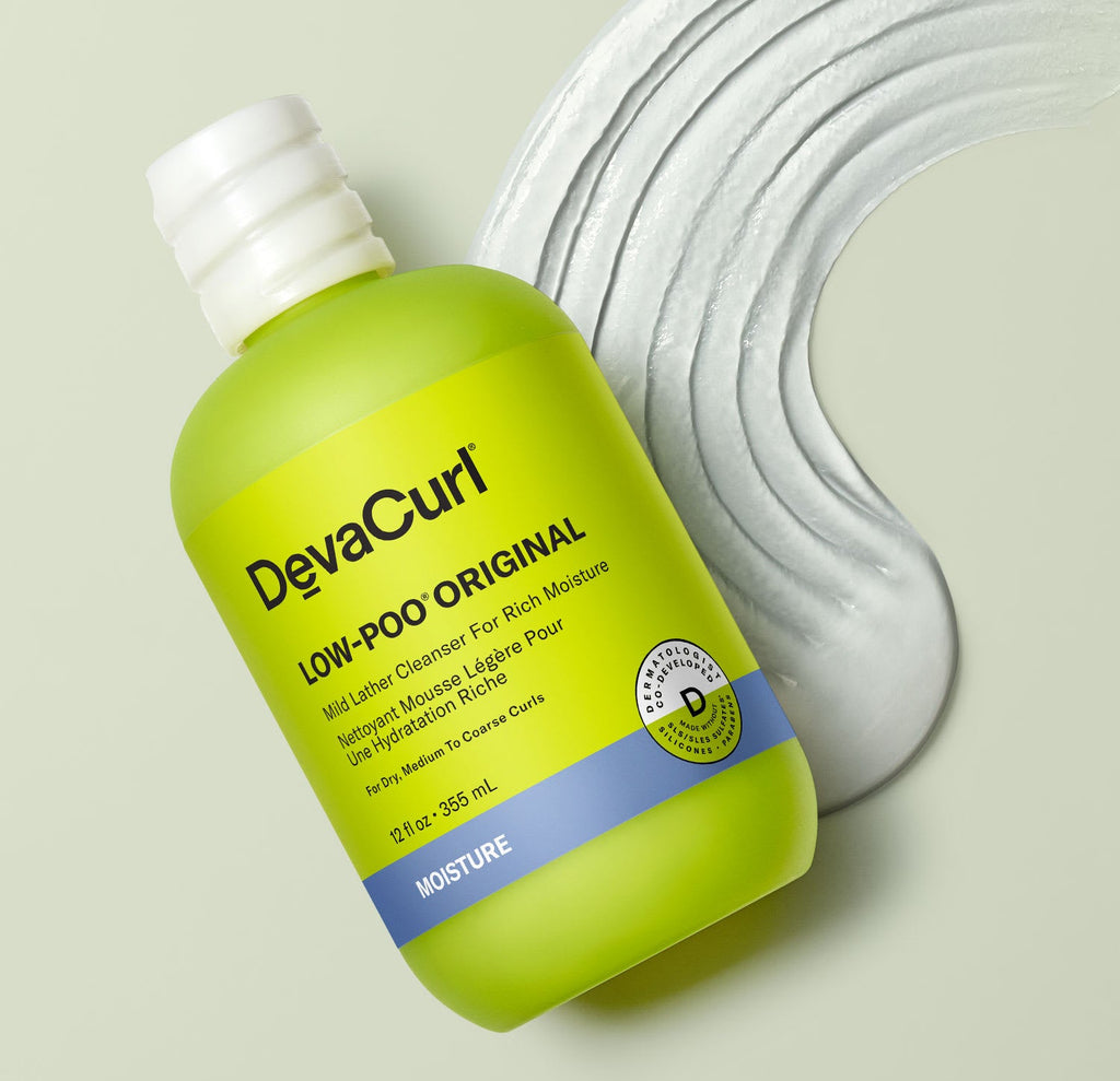 DevaCurl Low Poo Mild Lather Cleanser Curly Hair Shampoo, 32 oz