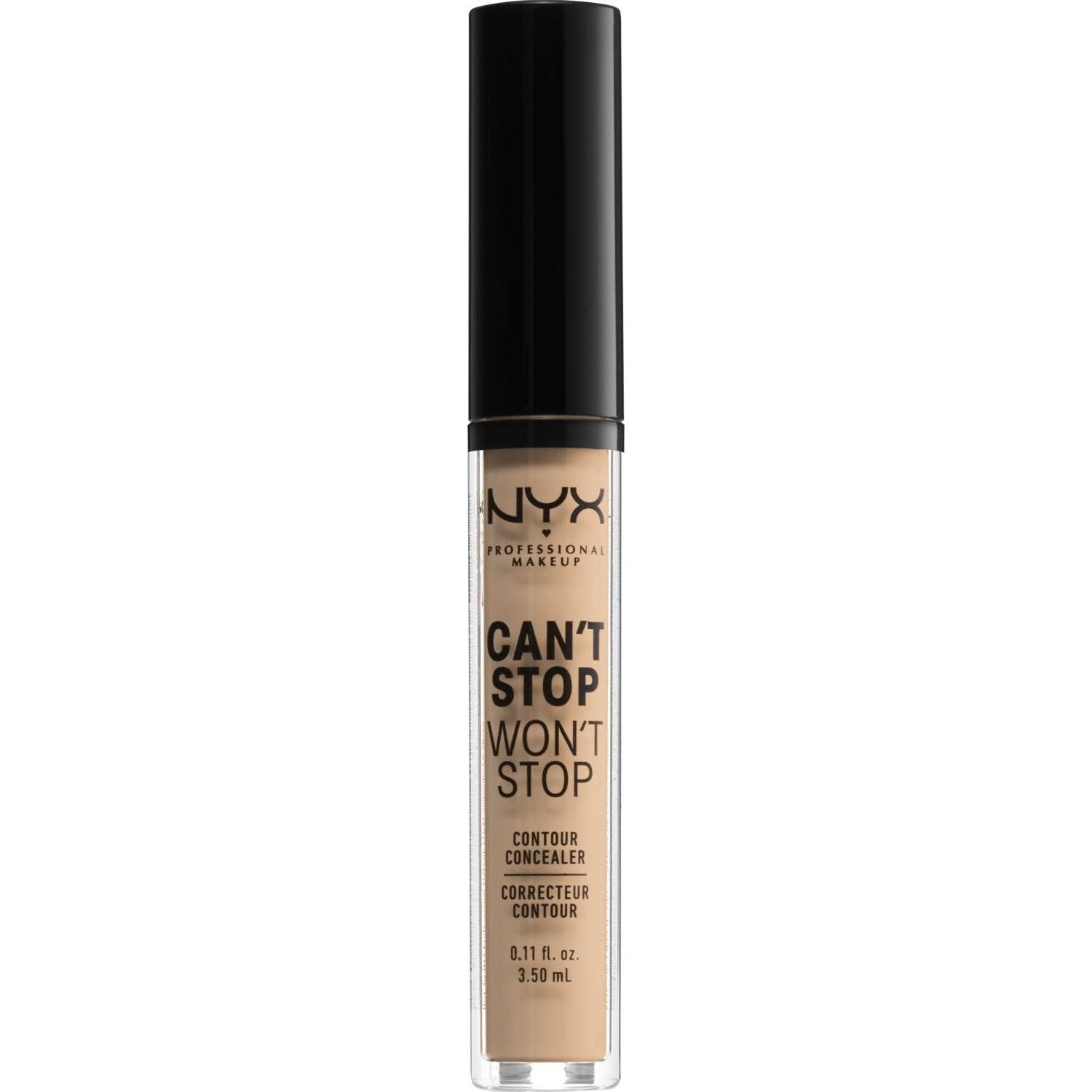 NYX  Cant Stop Wont Stop Contour Concealer 7 - Natural 0.11 Fl Oz