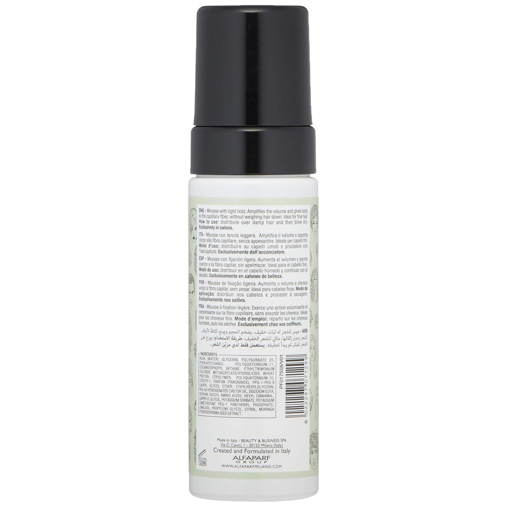 Alfaparf Milano Style Stories Volume Mousse Hair Styling Product - 4.23 Fl Oz