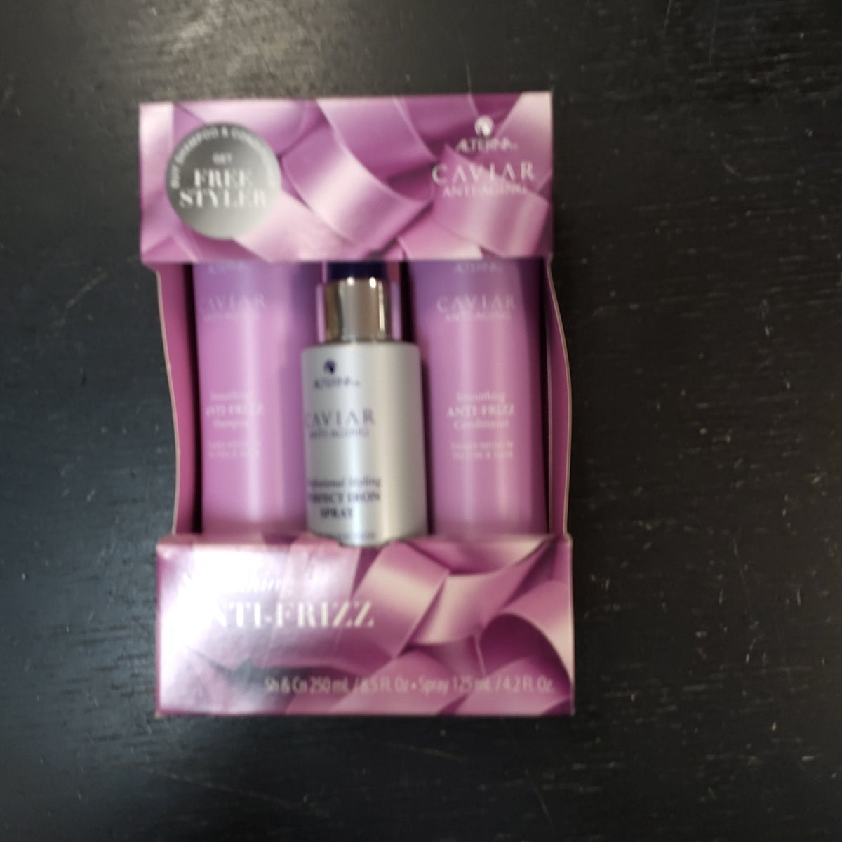 Alterna Caviar Anti-Aging Smoothing Anti-Frizz Set: Shampoo, Conditioner & Spray
