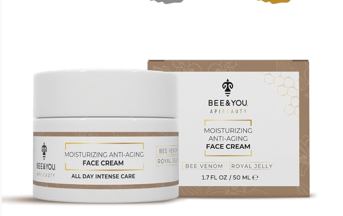 Bee & You Anti-Aging Natural Face Cream with Royal Jelly & Bee Venom, 1.7 oz