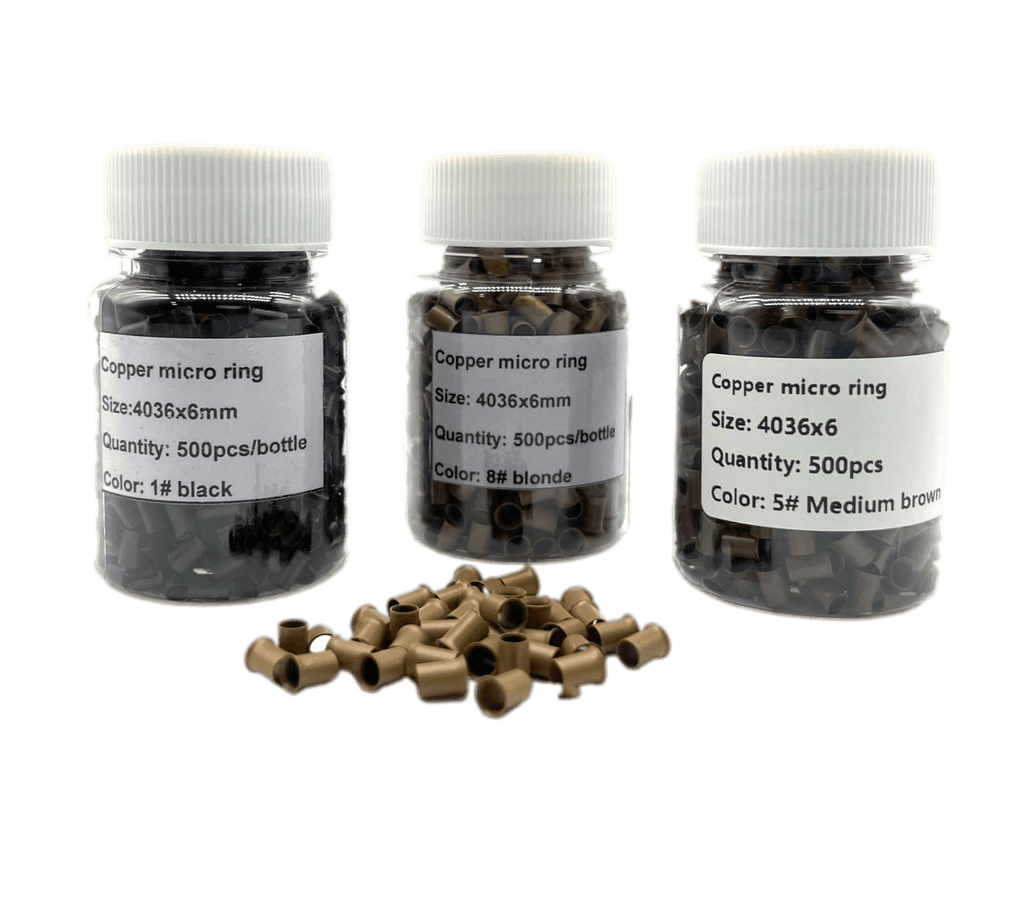Copper Micro Link Style C - Size 4.0 x 3.6 x 6.00 mm 1 bottle (500 pieces)