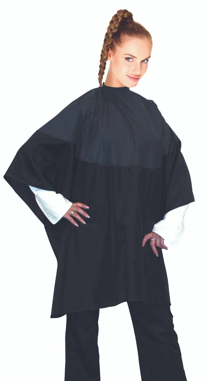Cricket 50/50 All Purpose Salon Cape, Waterproof & Bleach Proof, Black