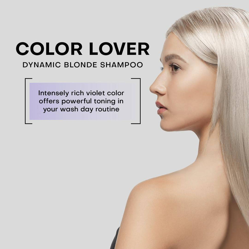 Framesi Color Lover Dynamic Blonde Purple Shampoo, Sulfate Free, 16.9 oz