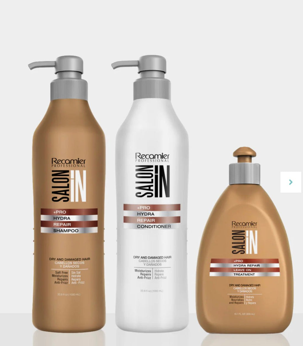 Recamier Salon In Hydra Repair Kit: Shampoo & Conditioner 33.8 oz + Leave-In