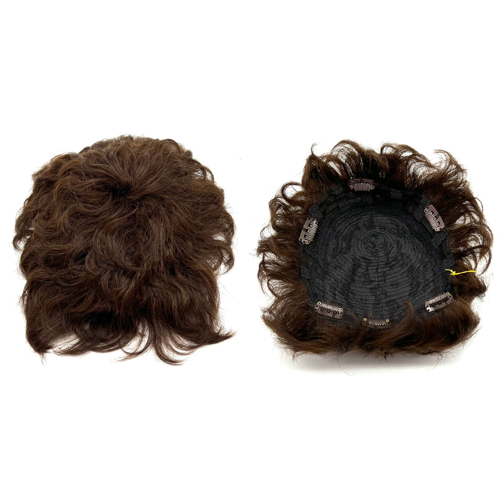 Invisible Human Hair Toppers Clip In Crown
