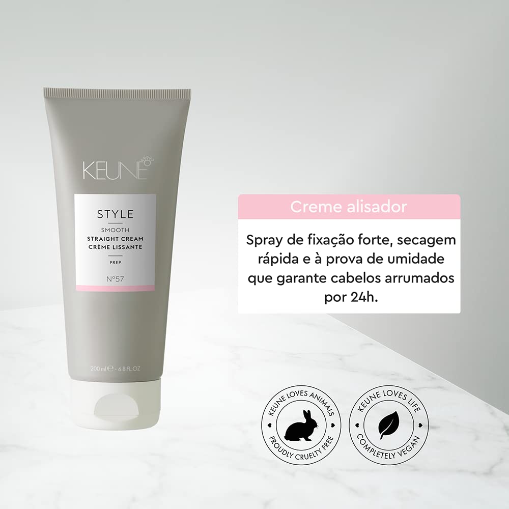 Keune Style Straight Cream, Heat-Activated Anti-Frizz, 6.8 oz