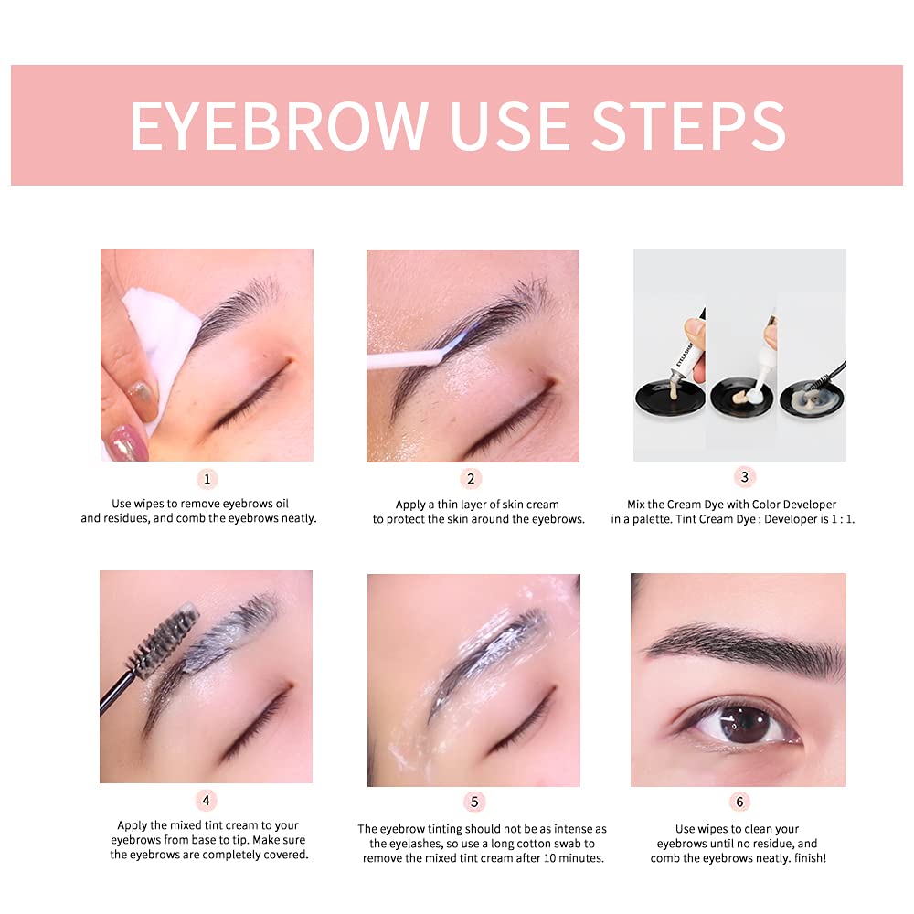 VIP Lash & Brow Tint Kit, Professional Semi-Permanent 2-in-1