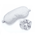 Lemon Lavender Five More Minutes Satin Sleep Mask & Scrunchies Set, Gray