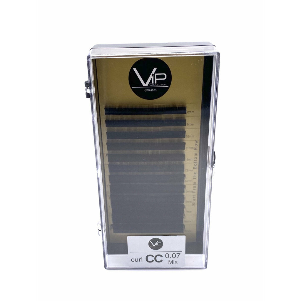 VIP Faux Mink Lash Extensions 0.07 mm CC Curl | 12-Line Mix Tray