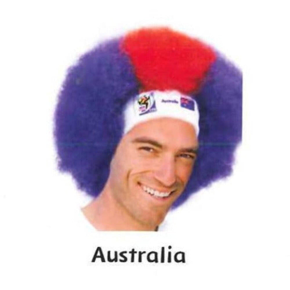 Australia World Cup Soccer Afro Wig 25-Count Case Pack – Official FIFA