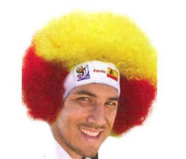 Spain World Cup Soccer Afro Wig 25-Count Case Pack – Official FIFA