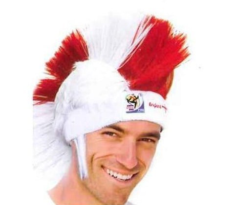 England World Cup Soccer Mohawk Wig 25-Count Case Pack – Official FIFA