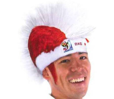 Japan World Cup Soccer Mohawk Wig 25-Count Case Pack – Official FIFA