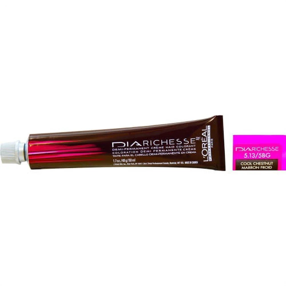L'Oréal Professionnel Dia Richesse Demi Color 5.13/5BG Cool Chestnut, 1.7 oz