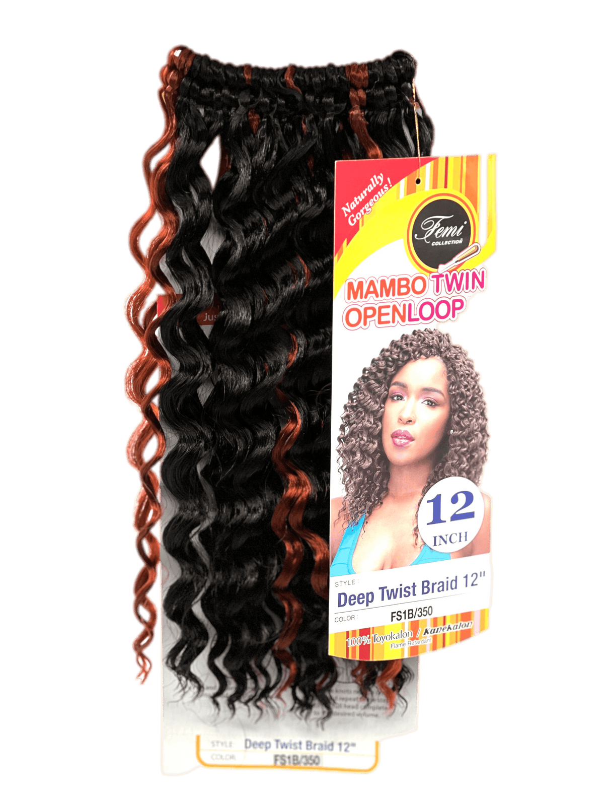 Femi Collection Mambo Twin Open Loop Deep Twist Braid 12 in