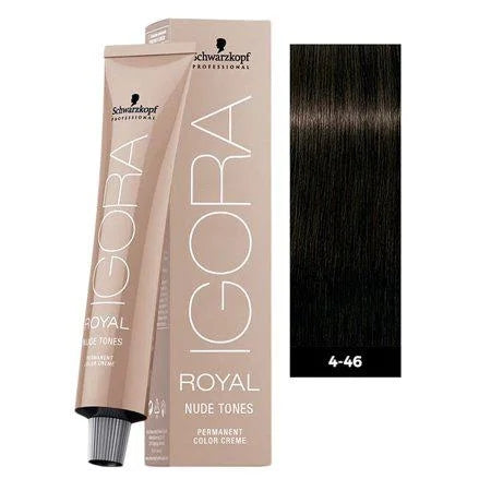 Schwarzkopf Igora Royal Nude Tones 4-46 Medium Brown Beige Chocolate, 2.1 oz