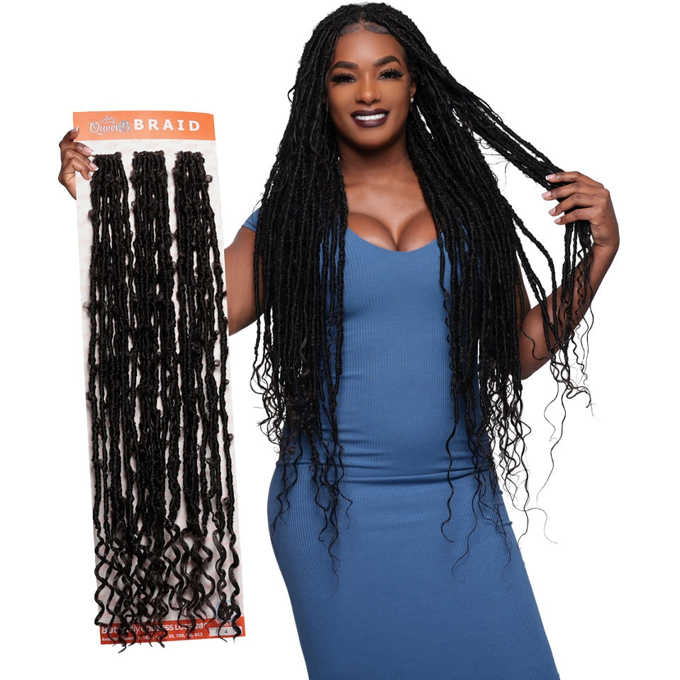 Urban Beauty Queen B Braid Synthetic Butterfly Goddess Locs 3X Value Pack 28 Inch Color 30