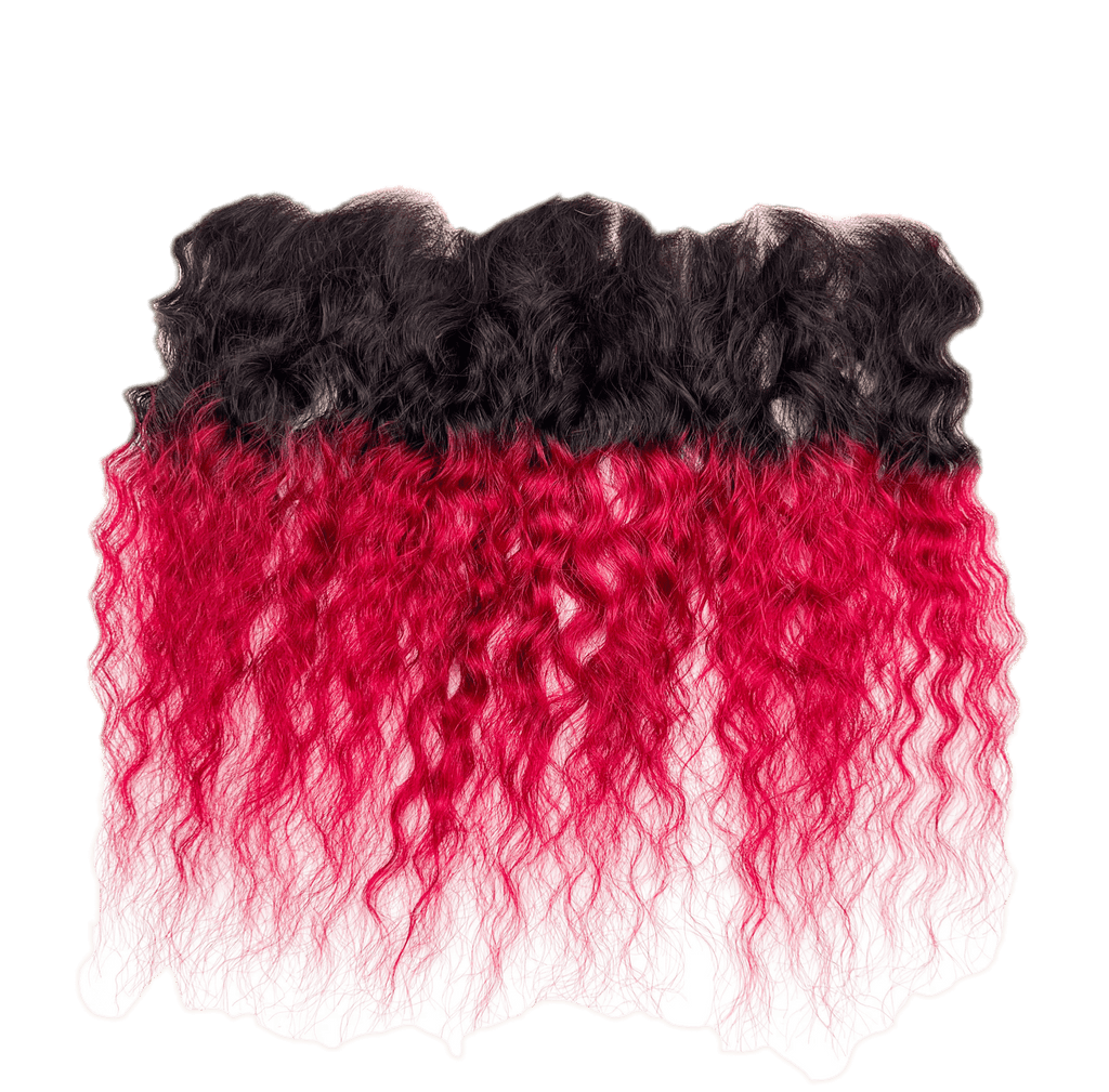 Rio Bohemian 13x4 Human Hair Frontal Ear to Ear Hairpiece Wine