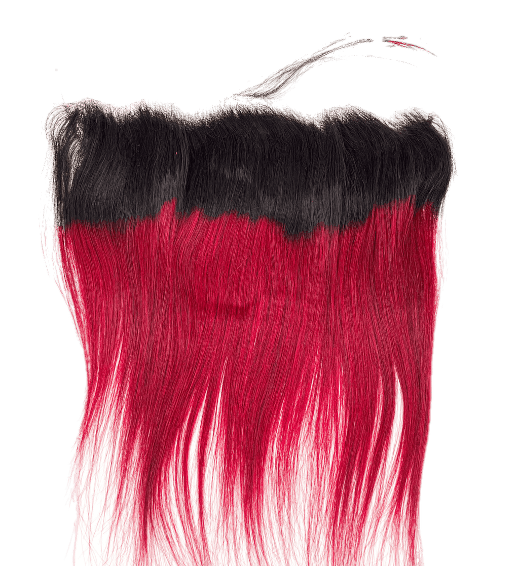 Rio Straight Human Hair Frontal Ear to Ear 13x4, Wine