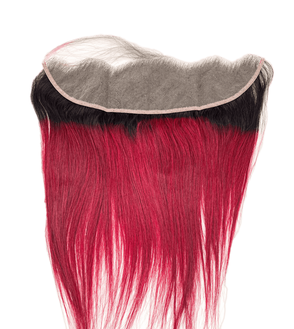 Rio Straight Human Hair Frontal Ear to Ear 13x4, Wine