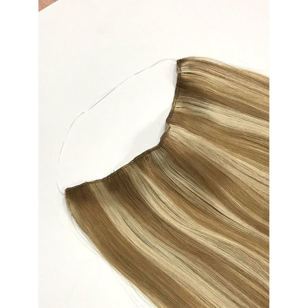 VIP BandX Halo System – 100% Human Hair Extensions, Silky Straight 18" with Clip
