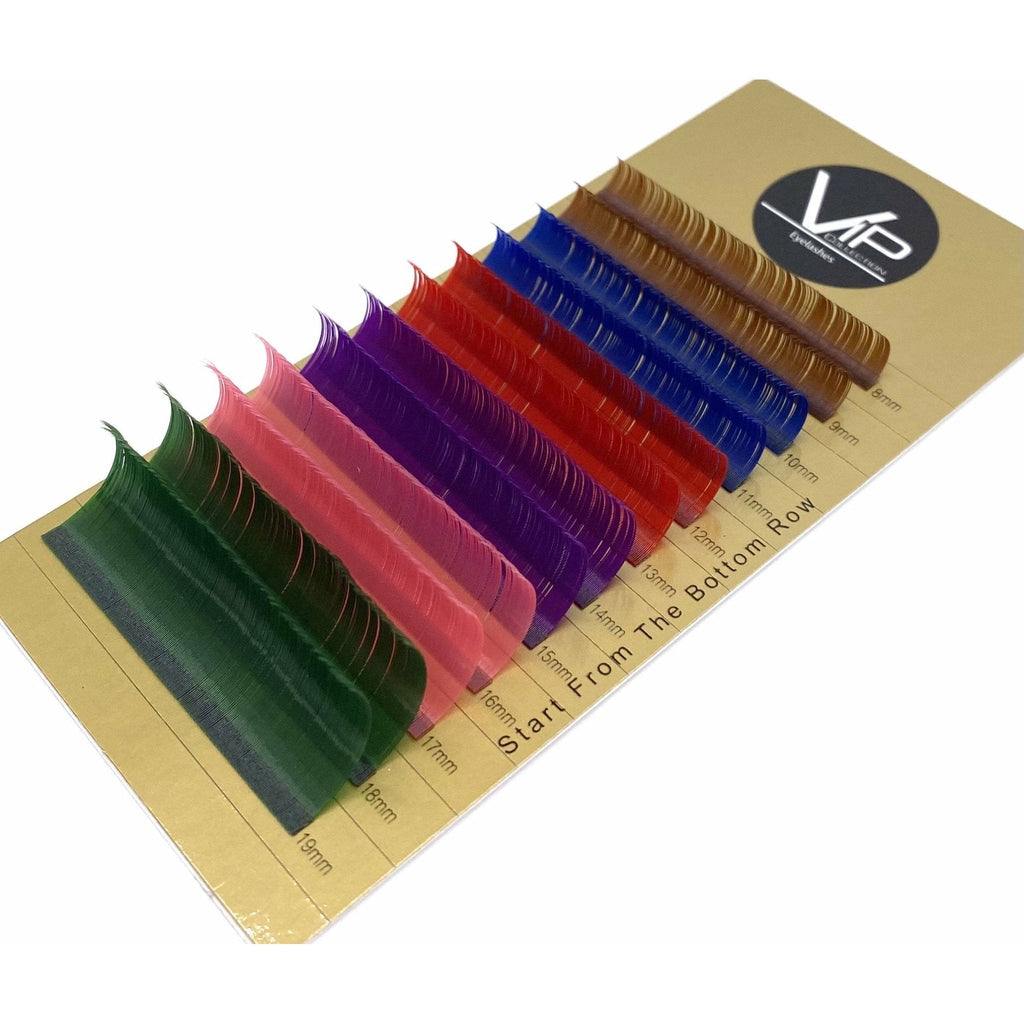VIP Rainbow Lash Extensions 0.15 mm D Curl | 12-Line Tray