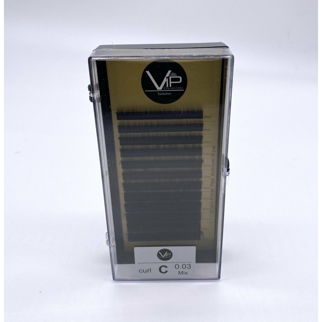 VIP Faux Mink Lash Extensions 0.03 mm C Curl | 12-Line Mix Tray