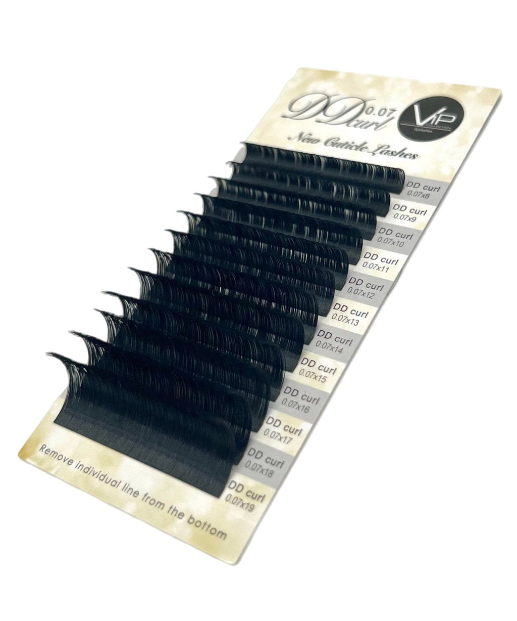 VIP Faux Mink Lash Extensions 0.07 mm DD Curl | 12-Line Mix Tray
