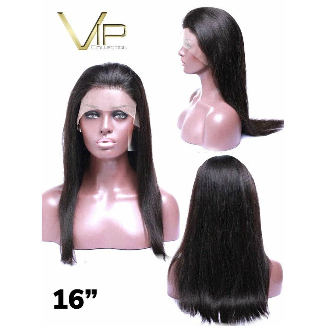 VIP Extensions Off Black to Burgundy Straight Human Hair Full Lace Wig, 150%