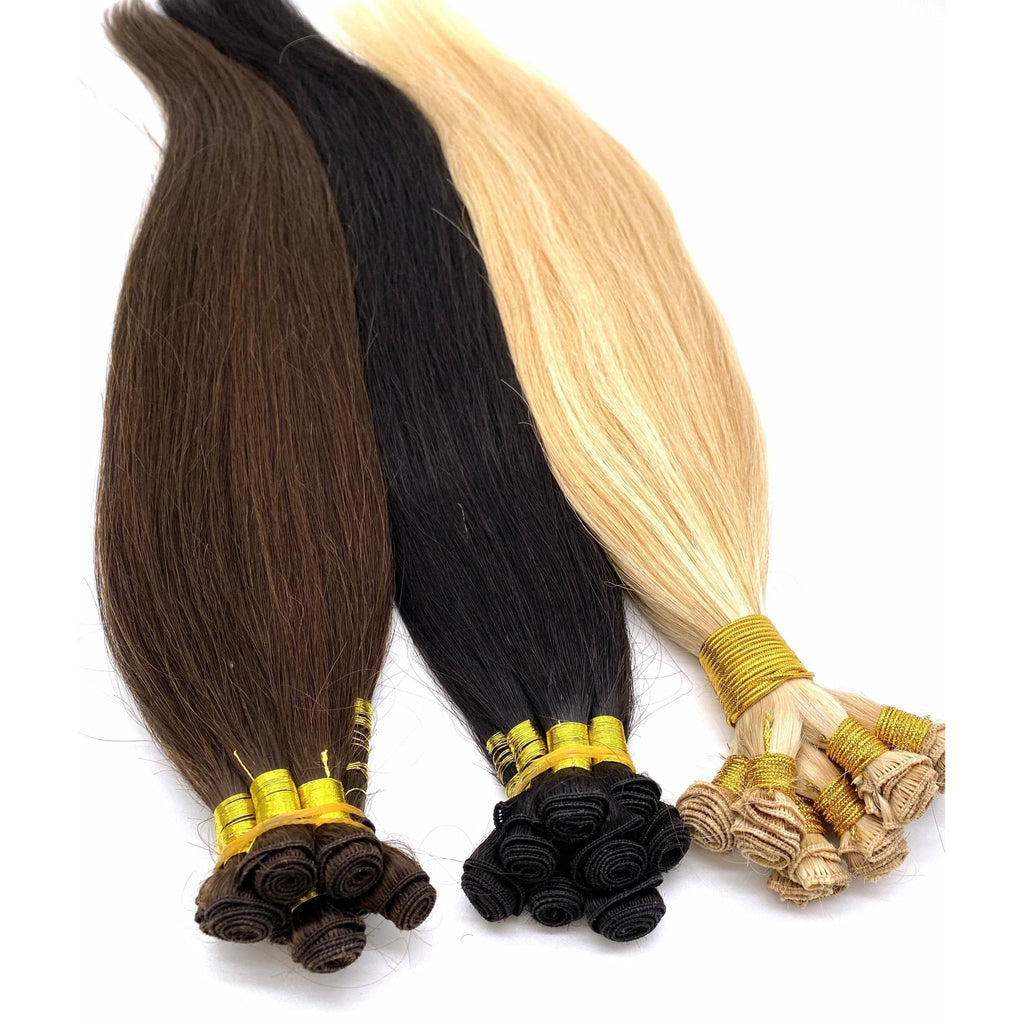 VIP Hand-Tied Weft System – 100% Human Hair Extensions, Straight 18" (113g)