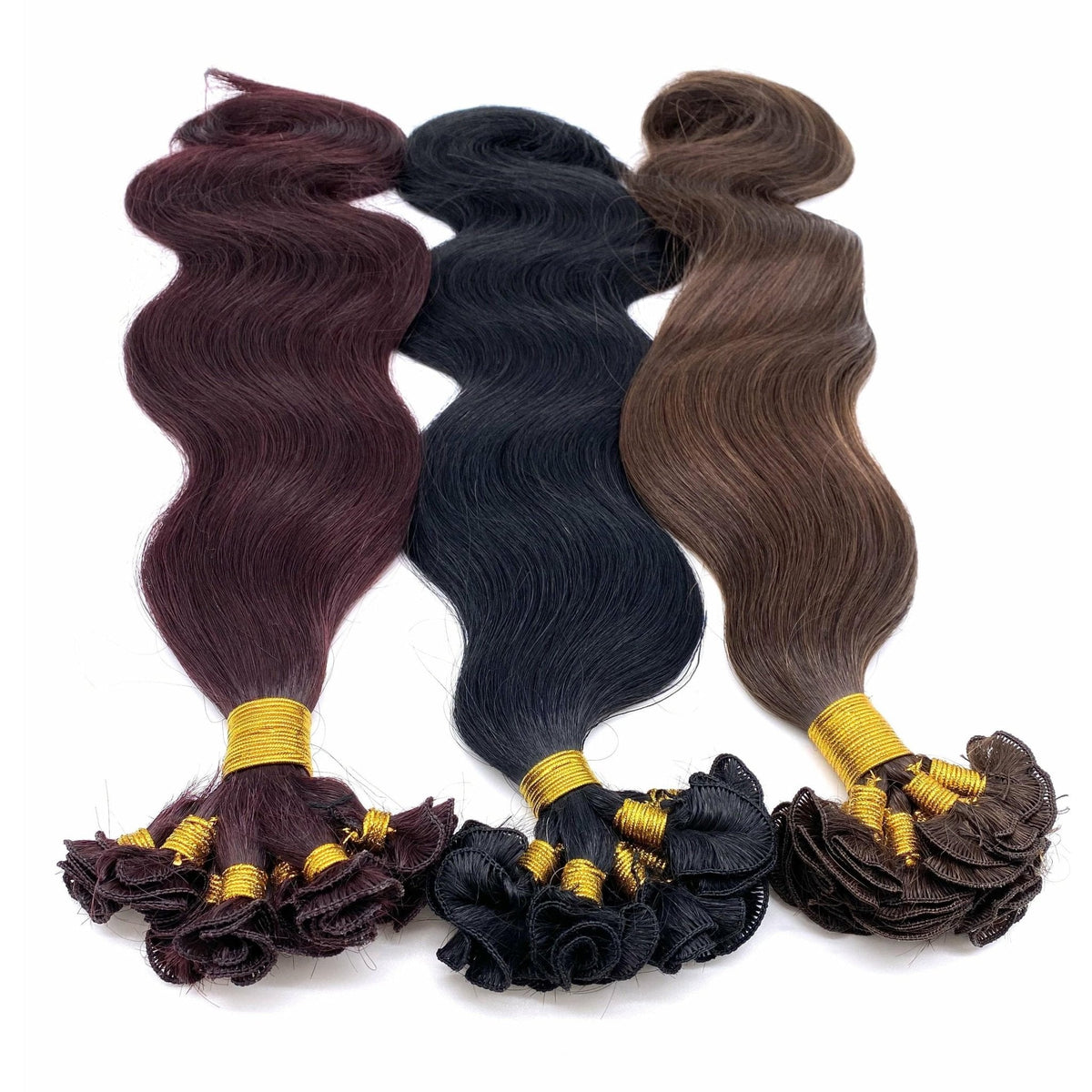VIP Hand-Tied Weft System – 100% Human Hair Extensions, Wavy 18" (113g)