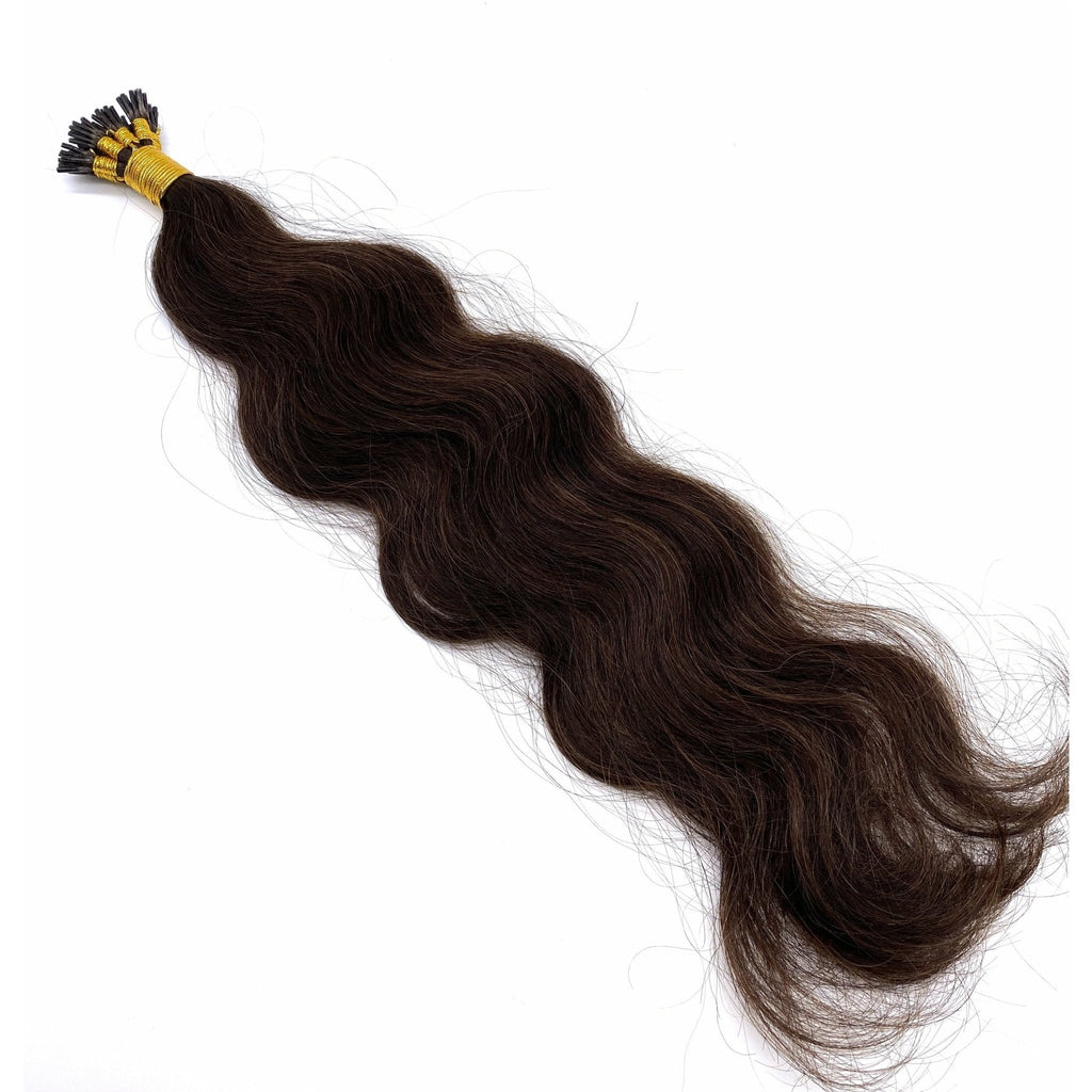 VIP I-Tip System – Keratin Human Hair Extensions, Wavy 18" (70g)