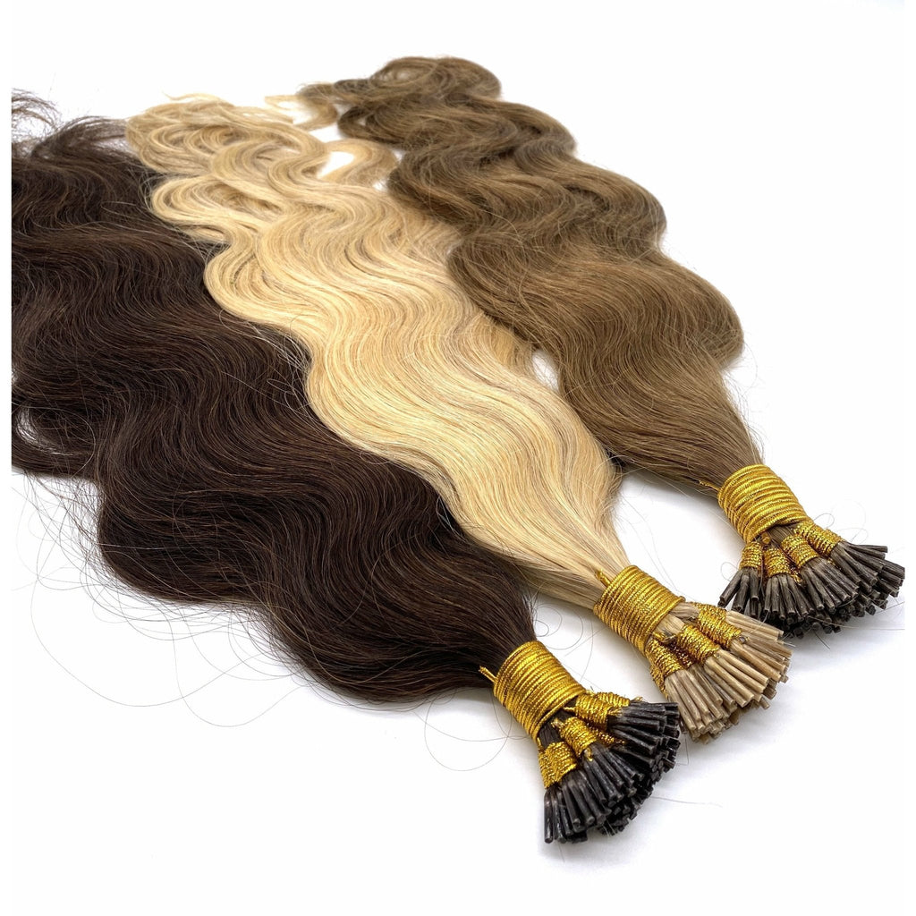 VIP I-Tip System – Keratin Human Hair Extensions, Wavy 18" (70g)