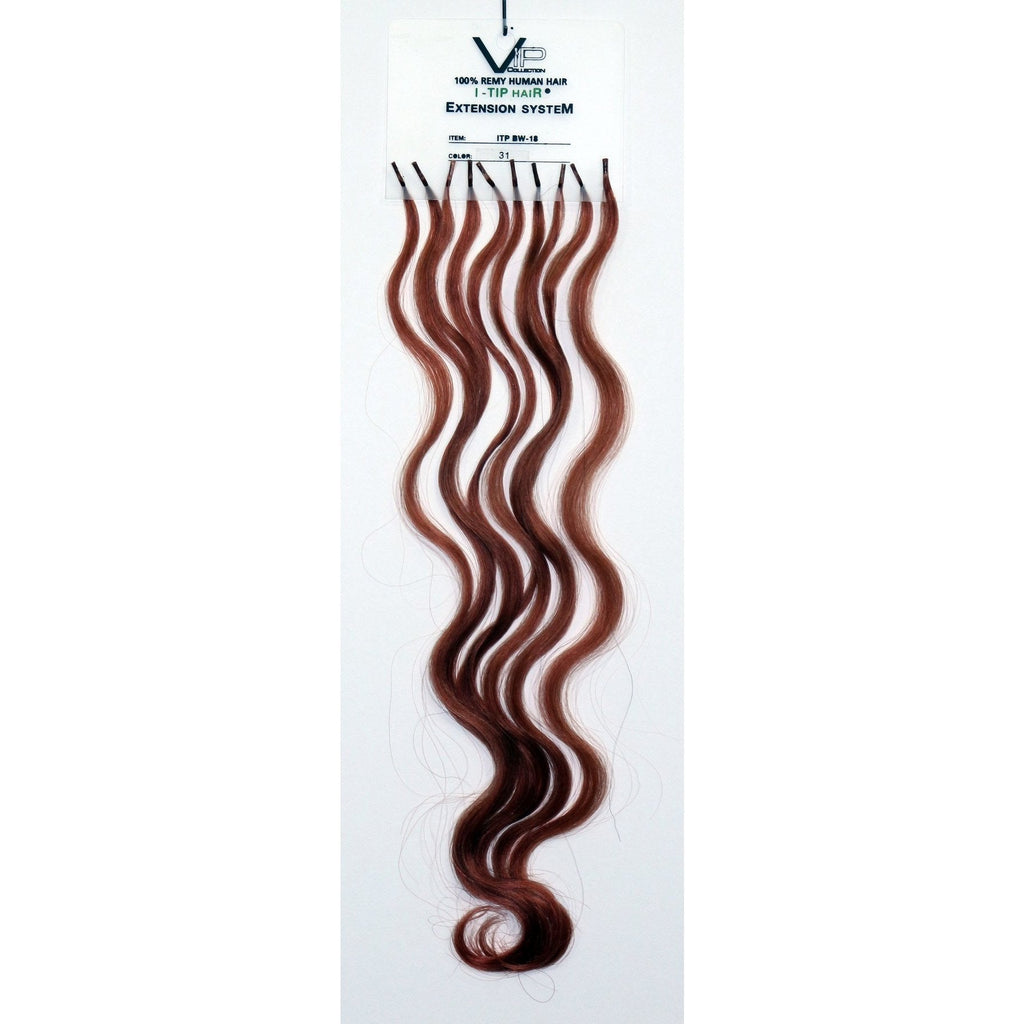 VIP I-Tip System – Keratin Human Hair Extensions, Wavy 18" (70g)
