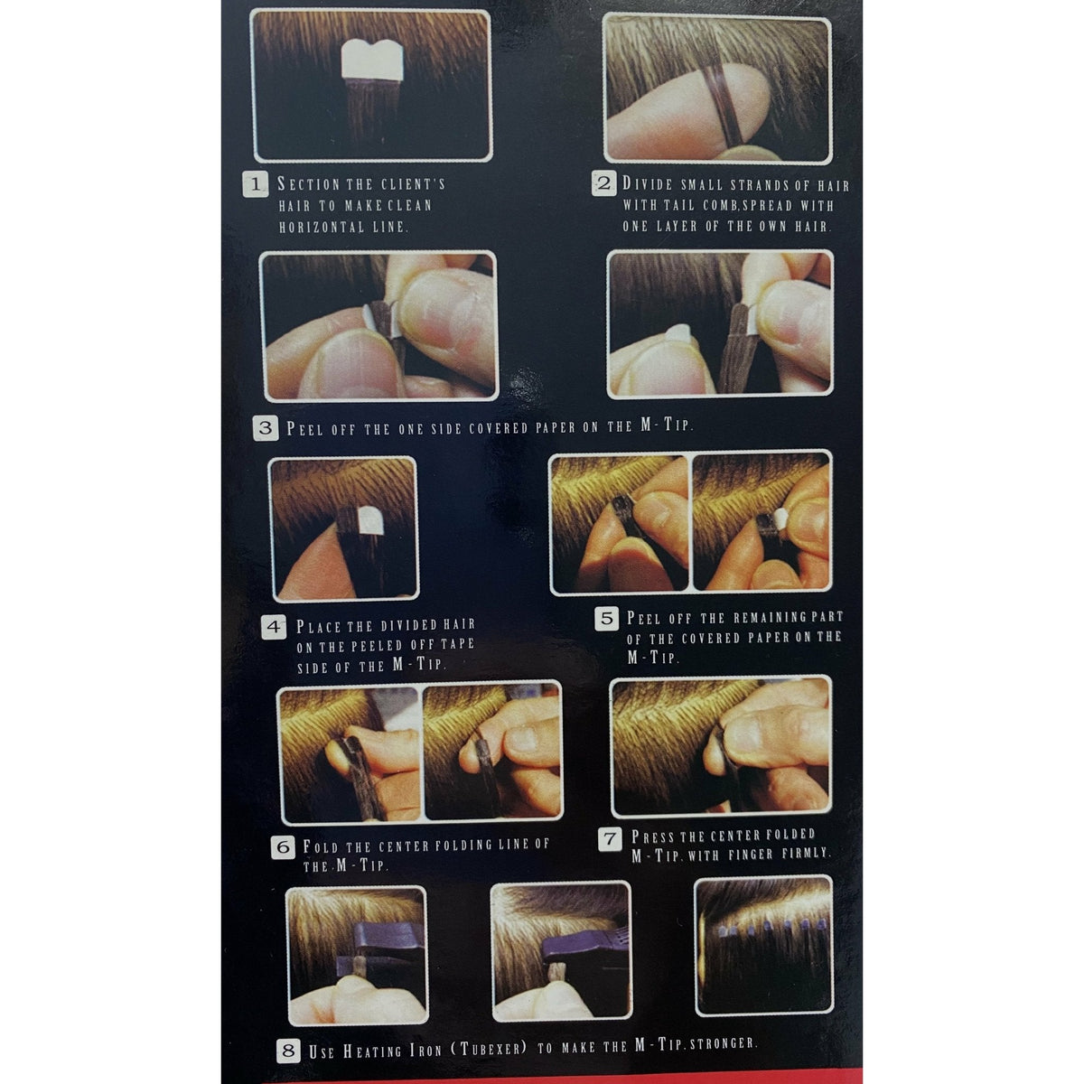 VIP M-Tip System – Tape-In Human Hair Extensions (Single Strands), Straight 18"