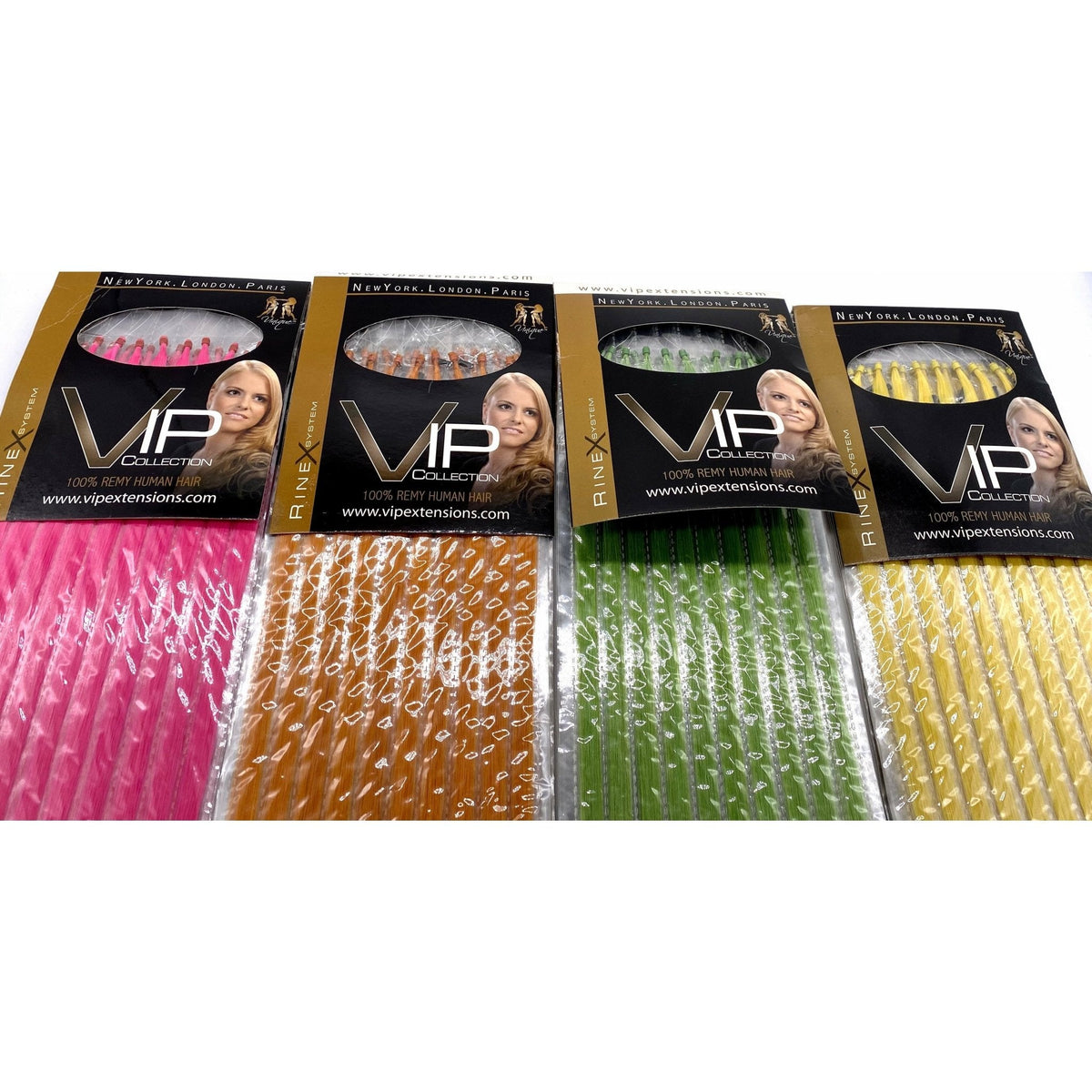 VIP RineX System – Cylinder Loop Human Hair Extensions, Straight 18" (70g)