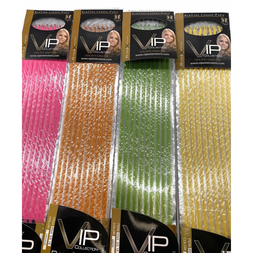 VIP RineX System – Cylinder Loop Human Hair Extensions, Straight 18" (70g)