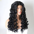 VIP Extensions Off Black Loose Deep Curl Synthetic Lace Front Wig 24" 1B (48)