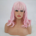 VIP Light Pink Body Wave Synthetic Lace Front Wig with Bangs, 16" 2317 (72)