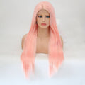 VIP Extensions Peach Pink Straight Synthetic Lace Front Wig 24" 2335 (74)
