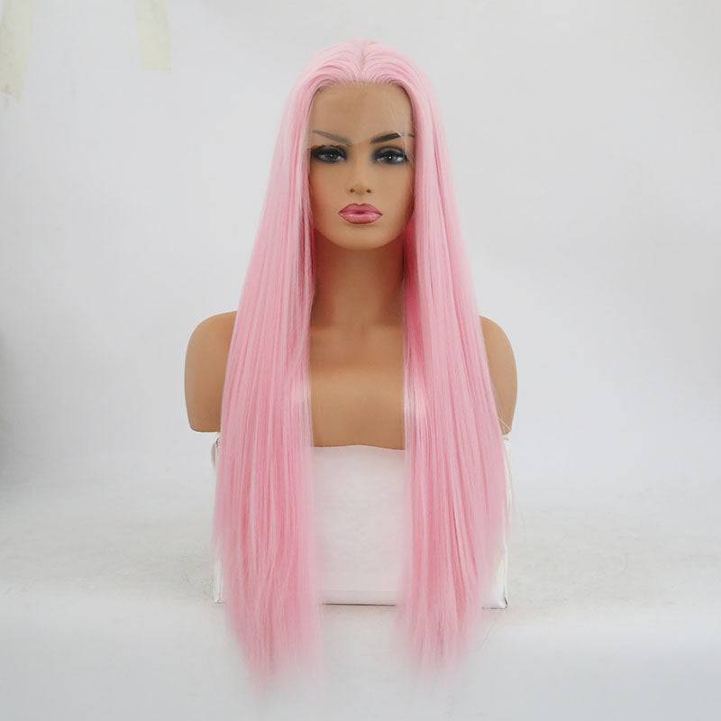 VIP Extensions Light Pink Straight Synthetic Lace Front Wig 24" 2317 (95)