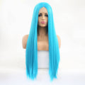 VIP Extensions Turquoise Blue Straight Synthetic Lace Front Wig 24" 2512 (98)