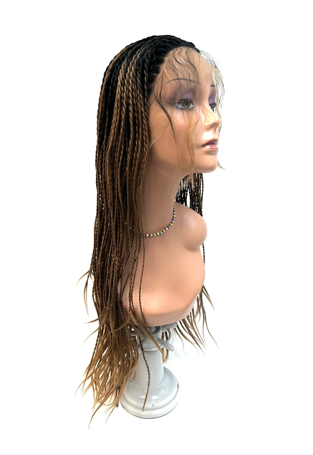 VIP Extensions Off Black to Honey Blonde Twist Braided Synthetic Wig T1B/27